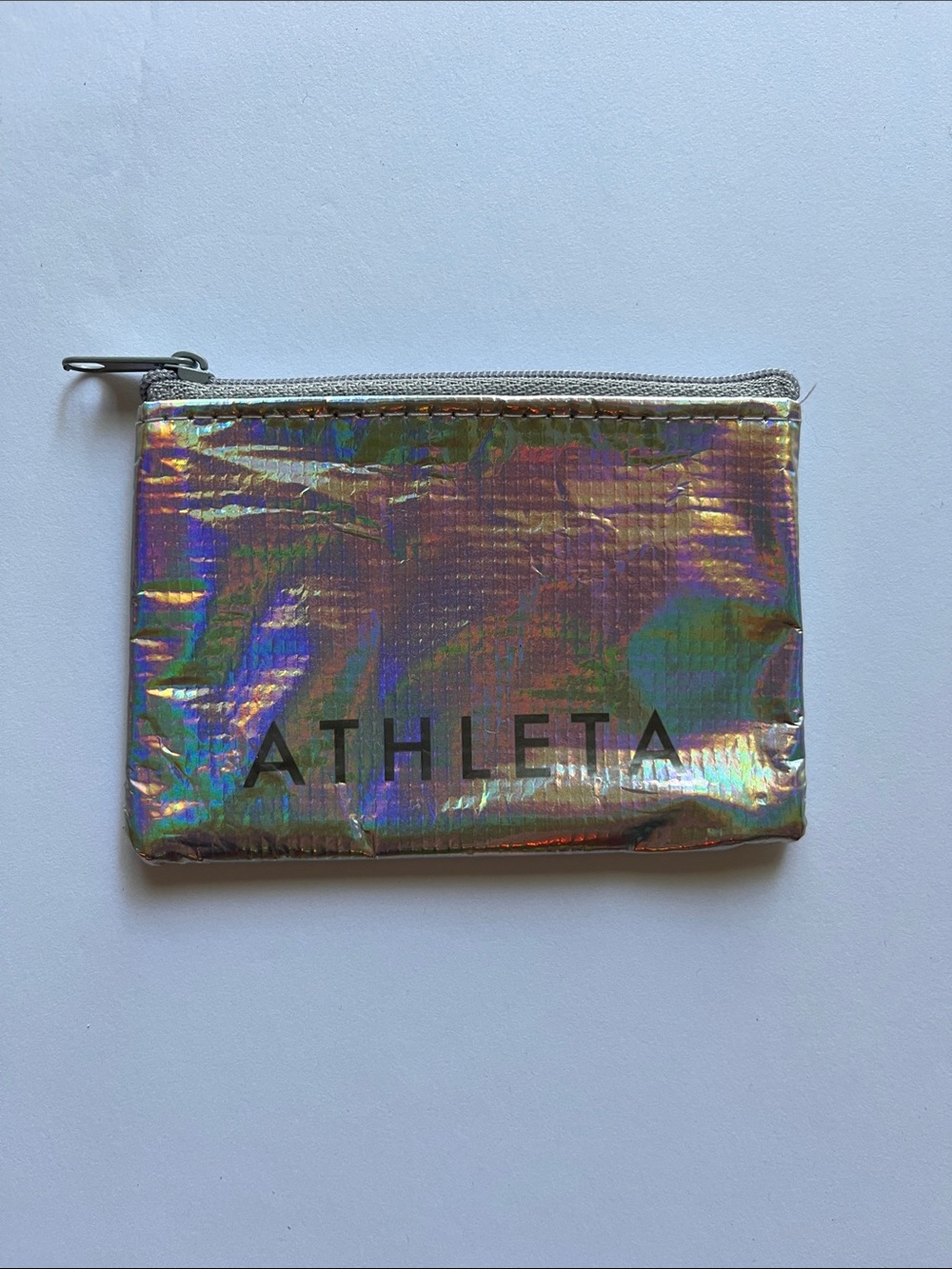 Athleta Holographic Iridescent Zip Pouch